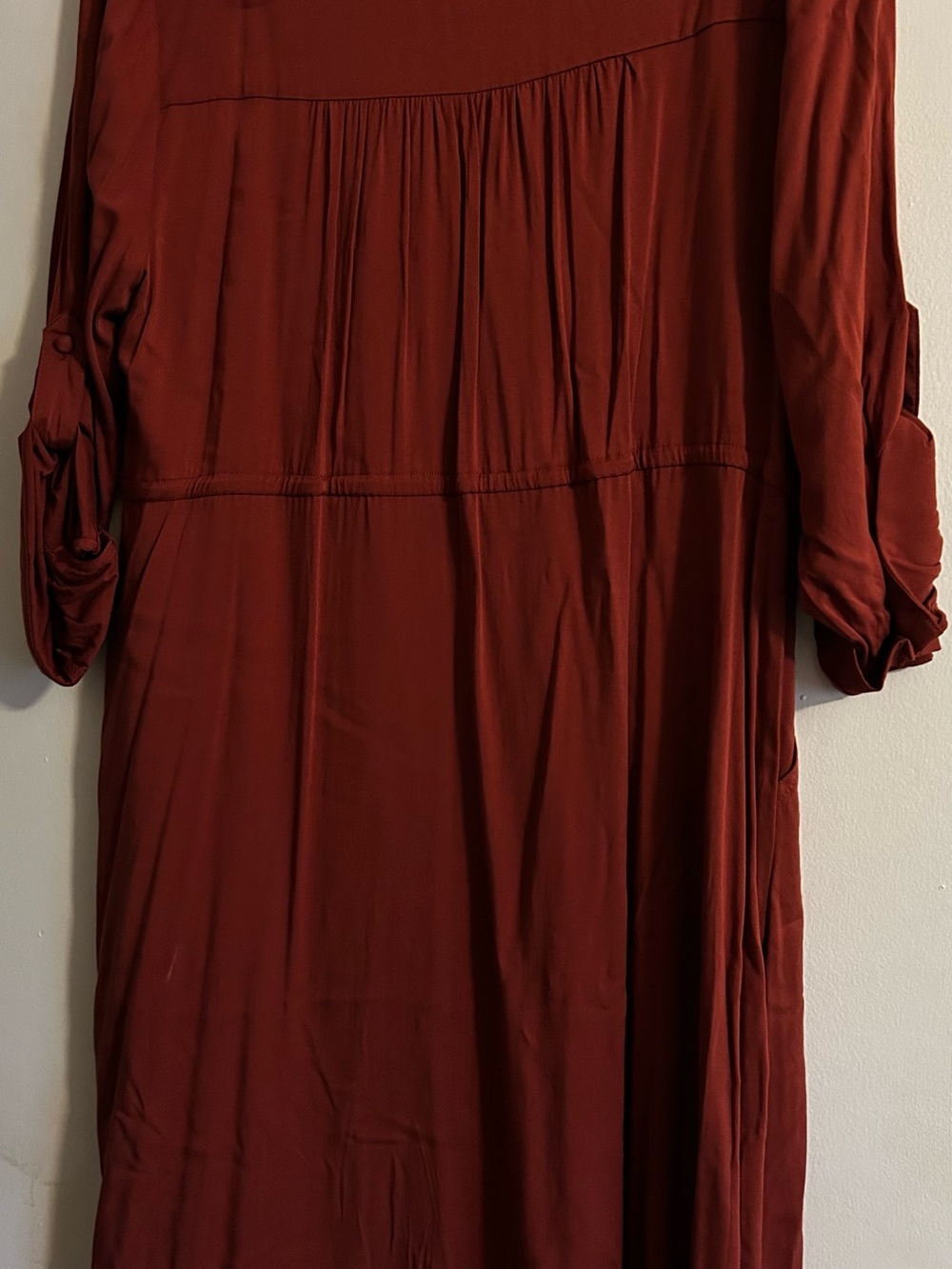 Torrid Rust Zip-Front Long Dress - Picture 2 of 9